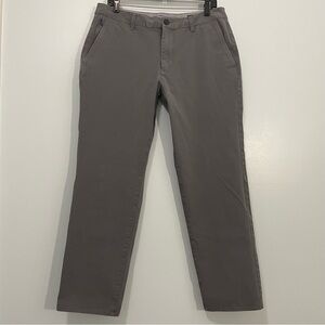 Bonobos Gray Straight Leg Stretch Cotton Chino Pants Size 33